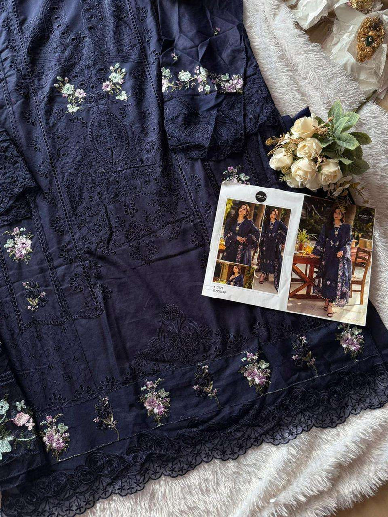 Mehboob Tex Dno 1675 Pure Cotton Embroidered Designer Pakistani Salwar Suit