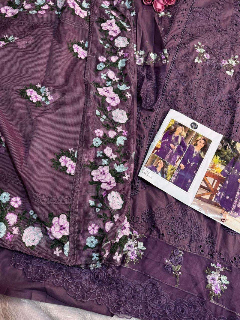 Mehboob Tex Dno 1675 Pure Cotton Embroidered Designer Pakistani Salwar Suit