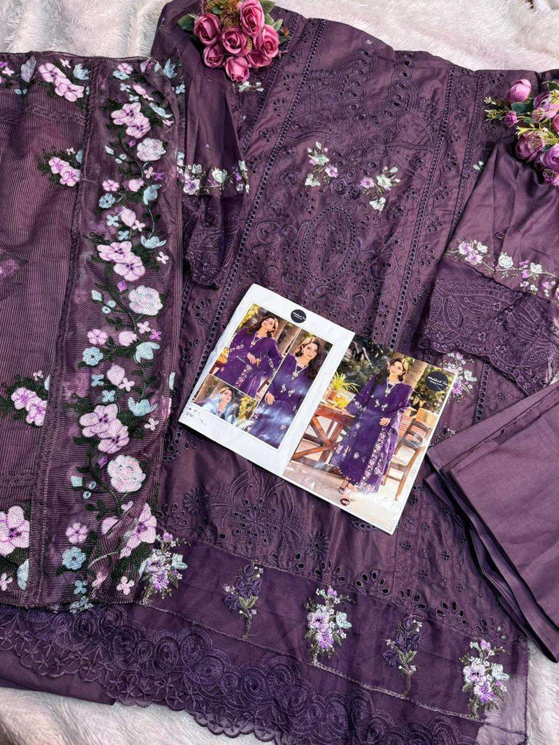 Mehboob Tex Dno 1675 Pure Cotton Embroidered Designer Pakistani Salwar Suit