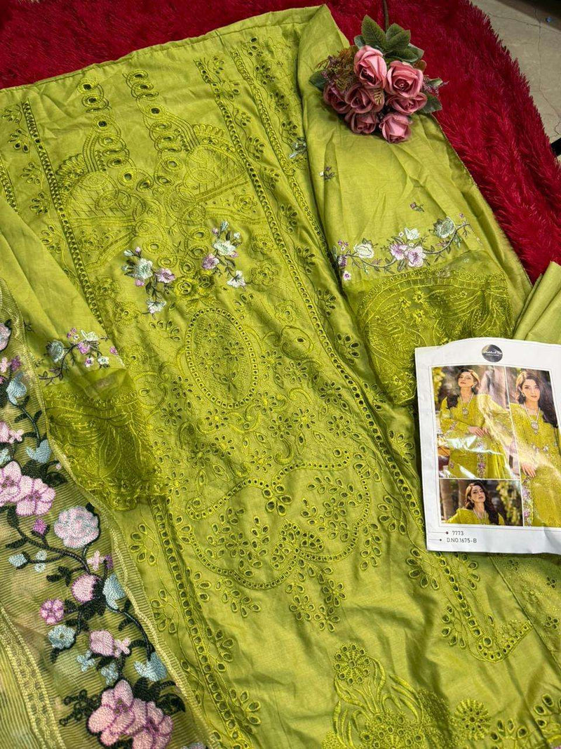 Mehboob Tex Dno 1675 Pure Cotton Embroidered Designer Pakistani Salwar Suit