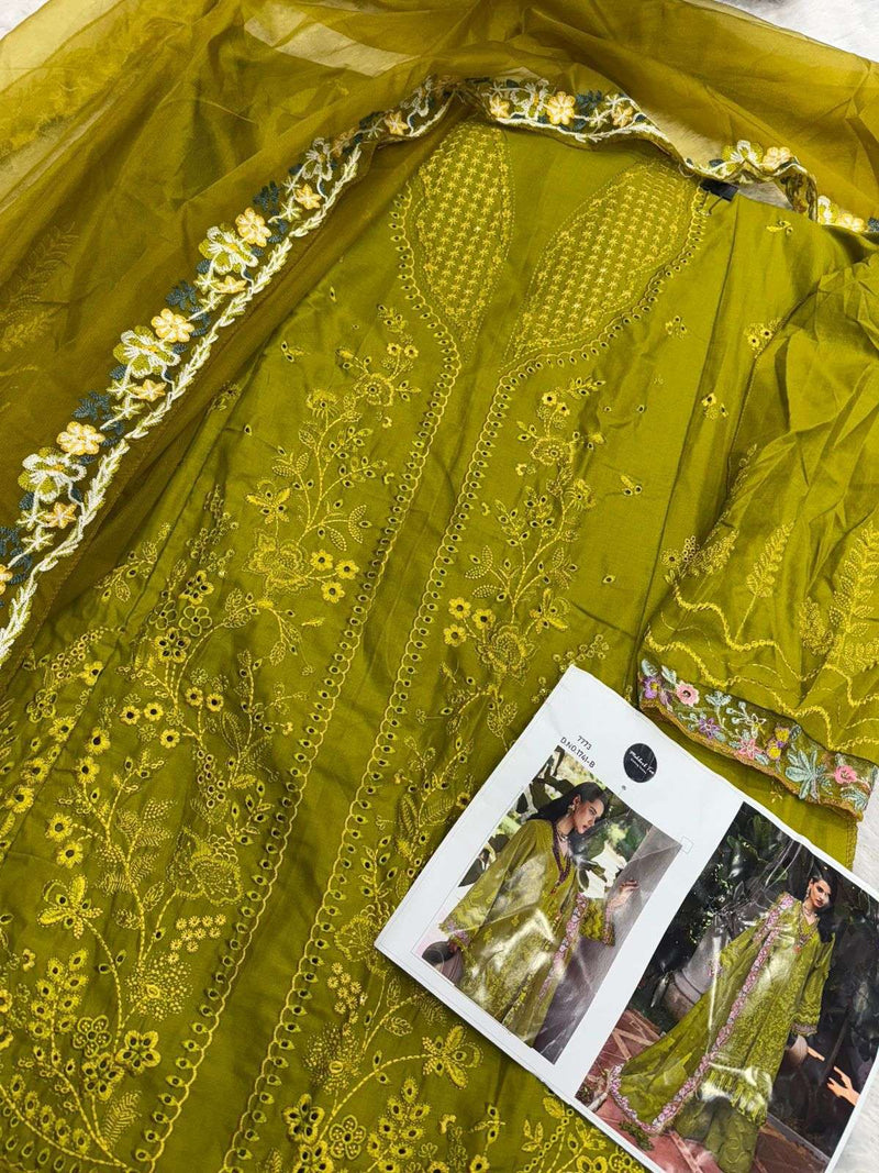 Mehboob Tex Dno 1741 Pure Cotton Embroidered Designer Salwar Suit