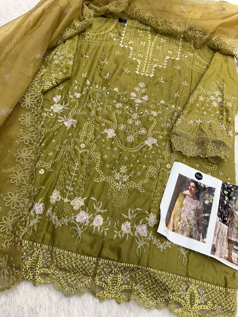 Mehboob Tex Dno 1771 Pure Cotton Embroidered Designer Salwar Suit