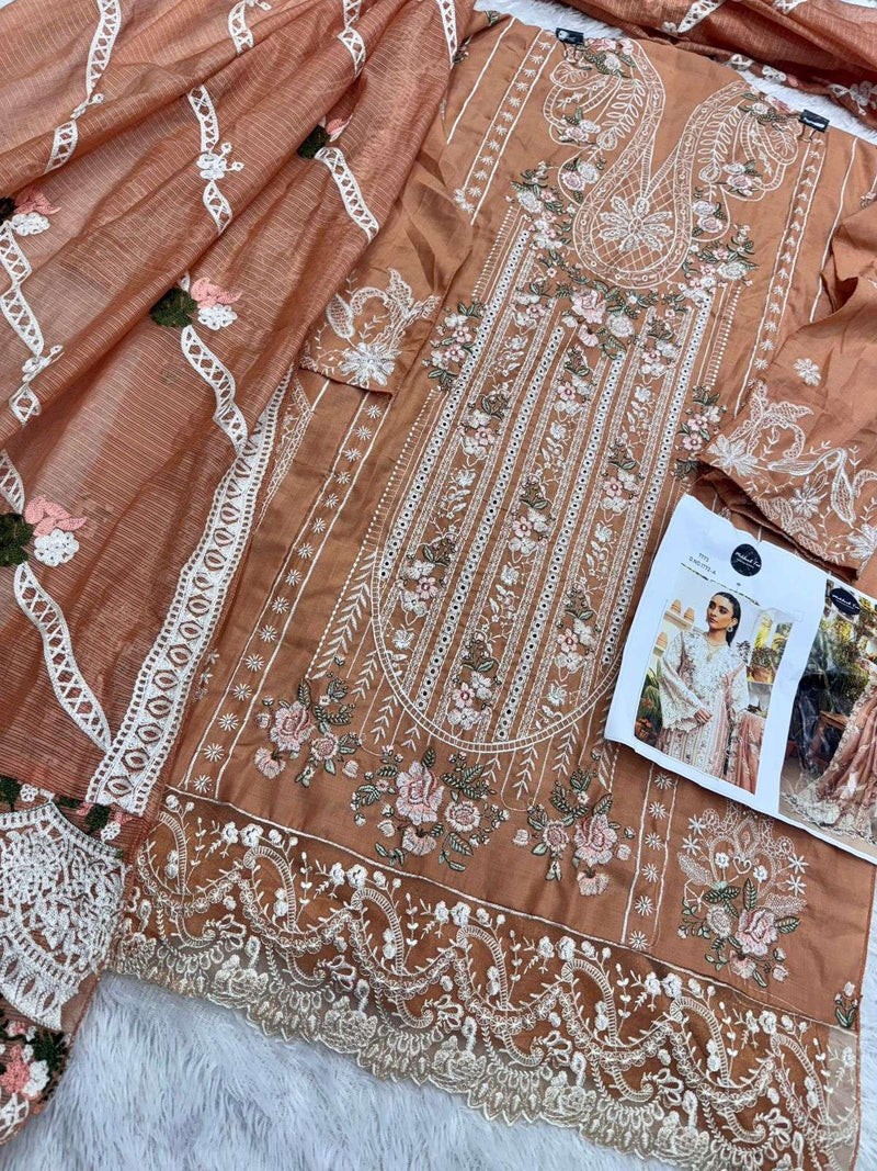 Mehboob Tex Dno 1772 Pure Cotton Embroidered Designer Salwar Suit