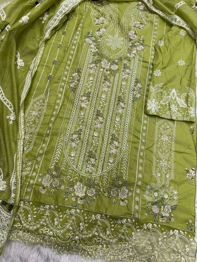 Mehboob Tex Dno 1772 Pure Cotton Embroidered Designer Salwar Suit