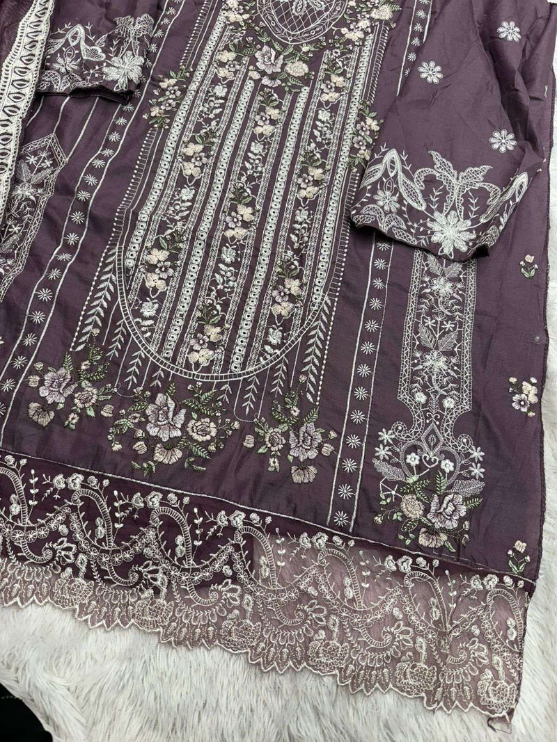 Mehboob Tex Dno 1772 Pure Cotton Embroidered Designer Salwar Suit