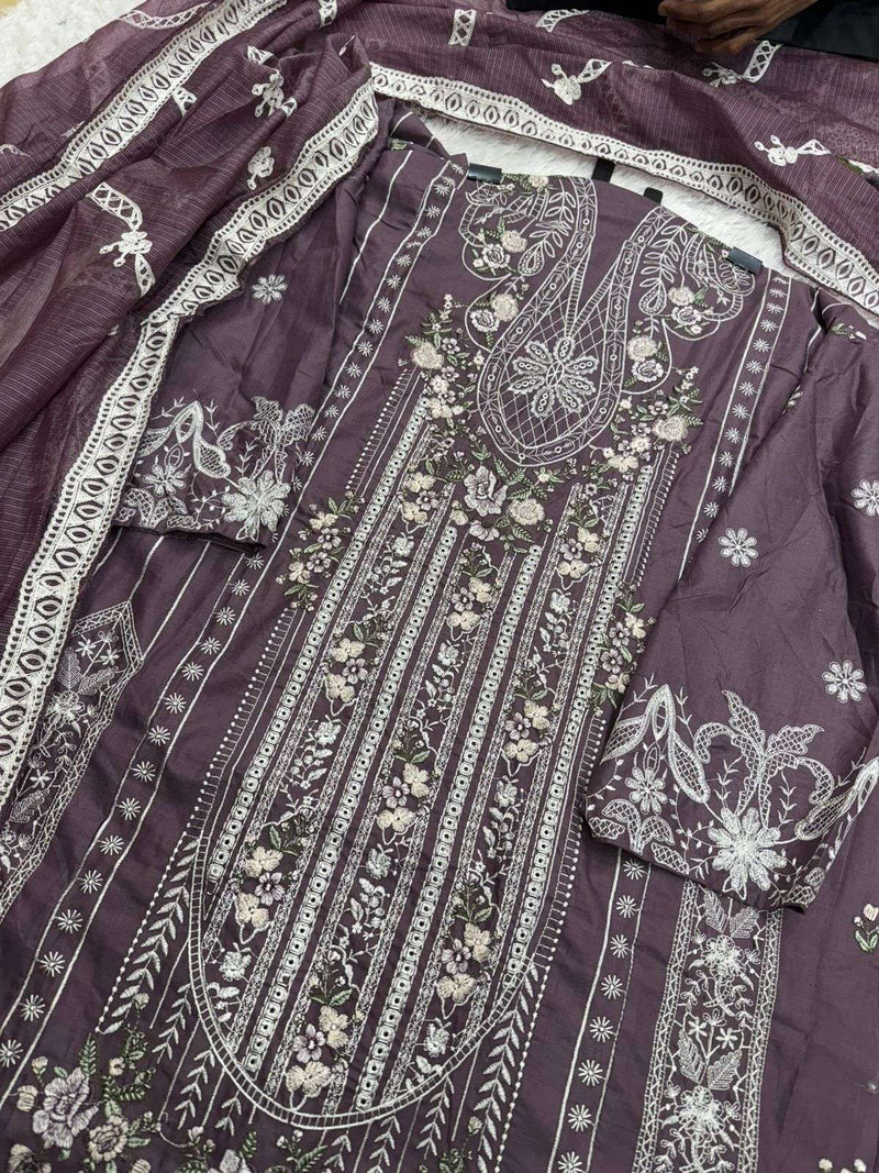 Mehboob Tex Dno 1772 Pure Cotton Embroidered Designer Salwar Suit