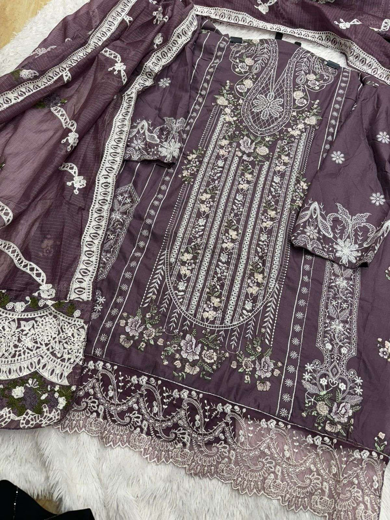 Mehboob Tex Dno 1772 Pure Cotton Embroidered Designer Salwar Suit