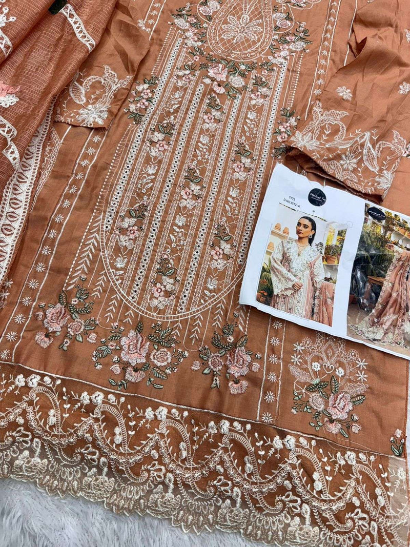 Mehboob Tex Dno 1772 Pure Cotton Embroidered Designer Salwar Suit