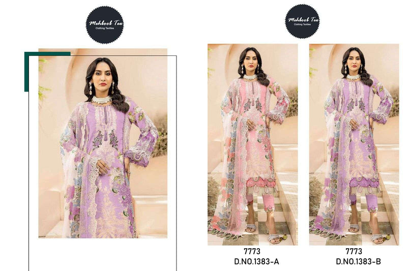 Mehboob Tex Needle Wonder Lawn Collection Vol 2 D No 1383 Designer Exclusive Wear Salwar Kameez