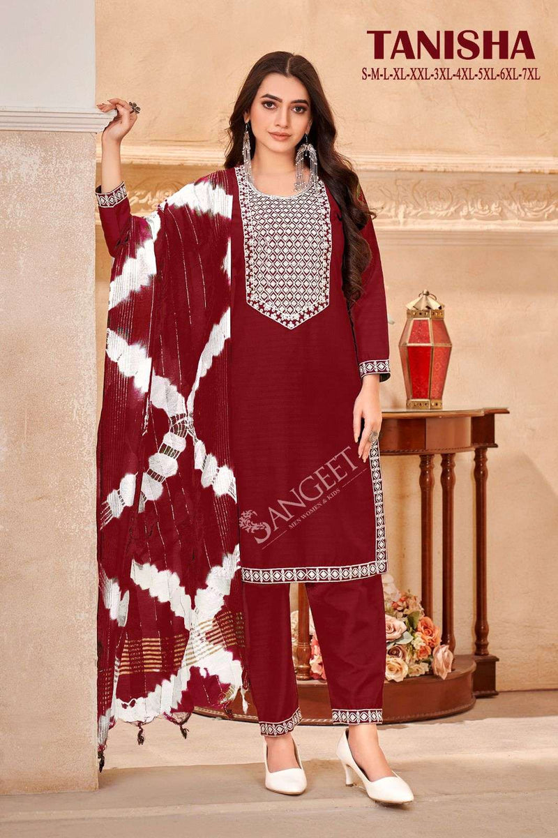 Mf Tanisha Rayon Fancy Sequence Designer Combo Set Kurti