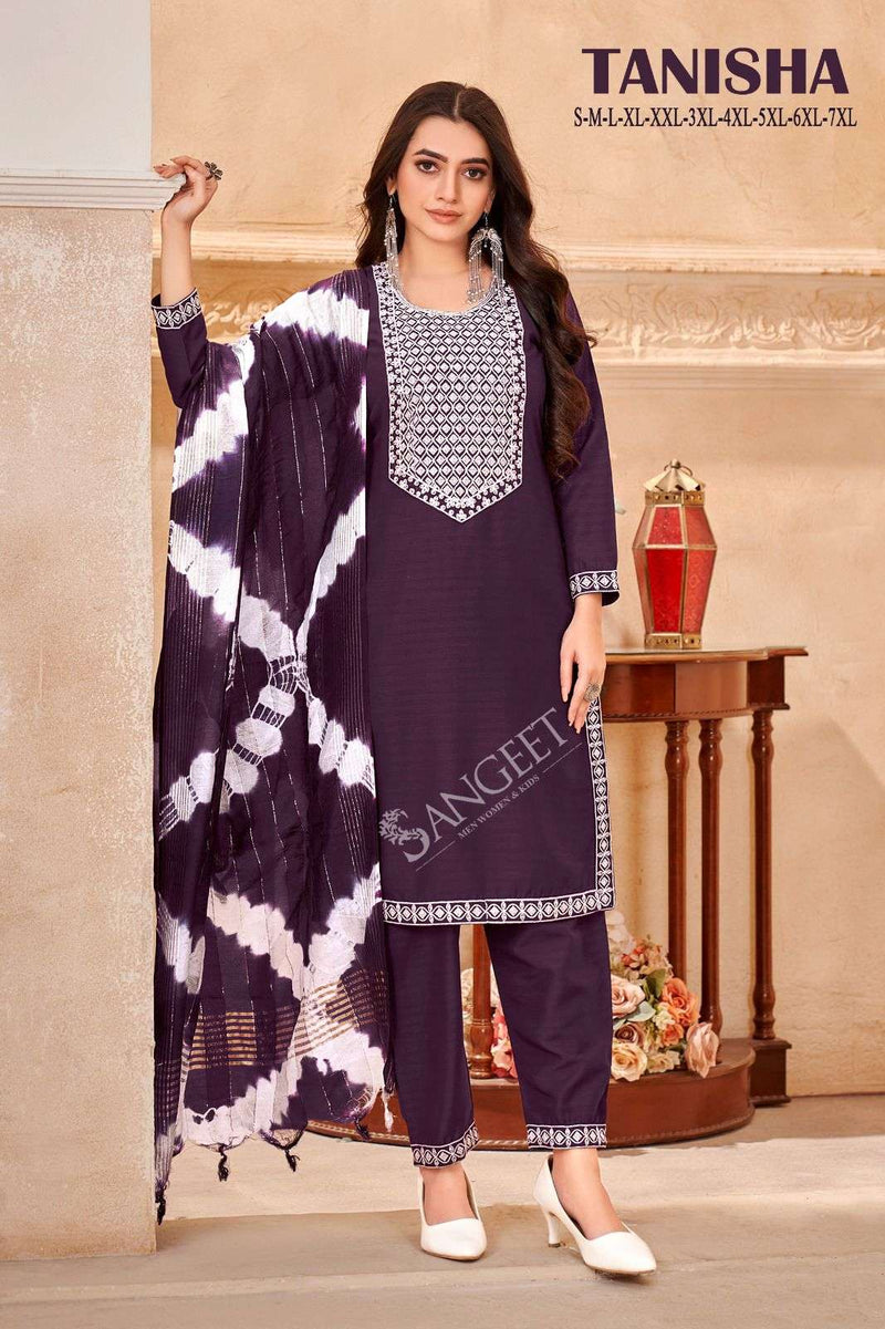 Mf Tanisha Rayon Fancy Sequence Designer Combo Set Kurti