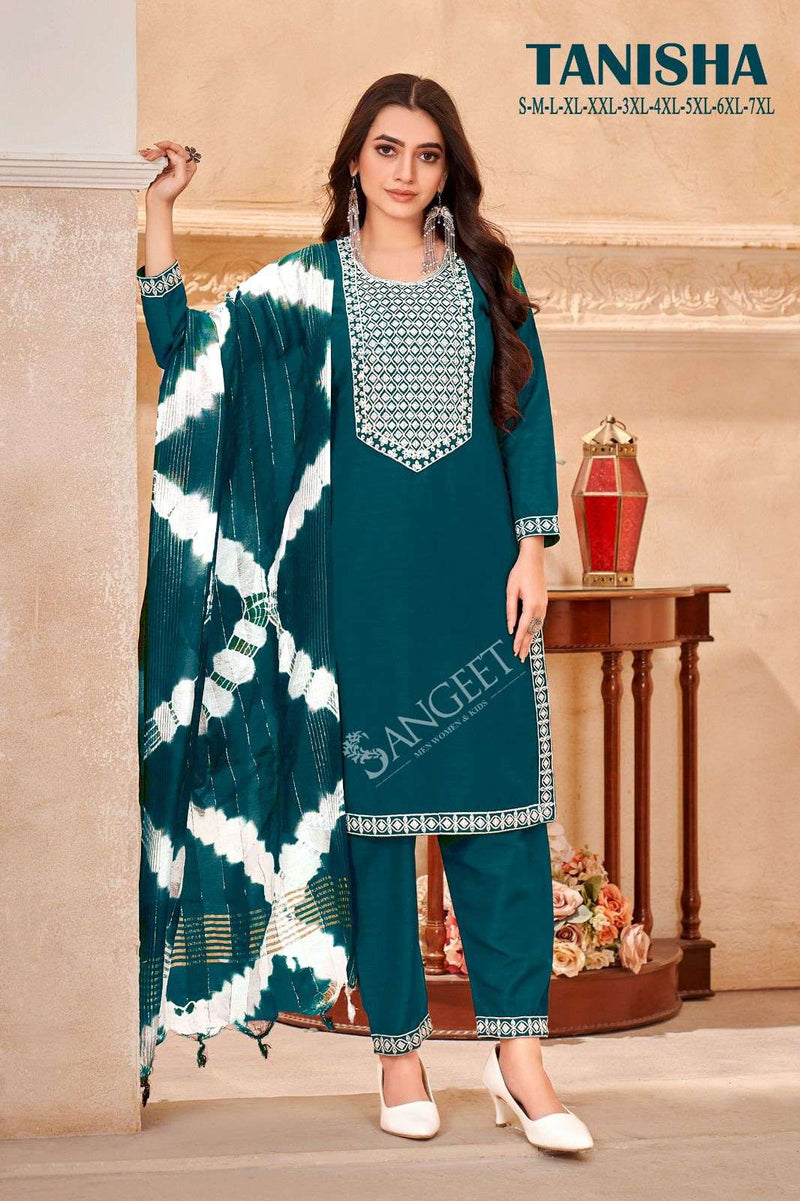 Mf Tanisha Rayon Fancy Sequence Designer Combo Set Kurti