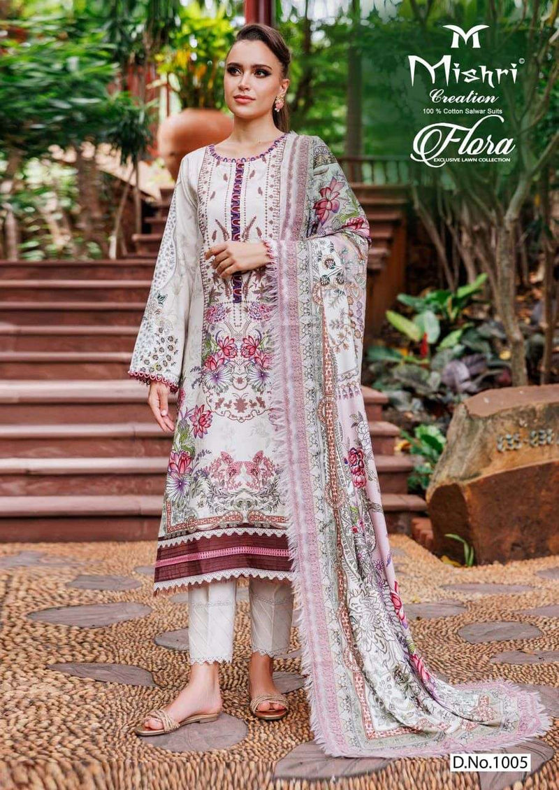 Mishri Creation Flora Vol 1 Lawn Cotton Karachi Printed  Sawar Kameez