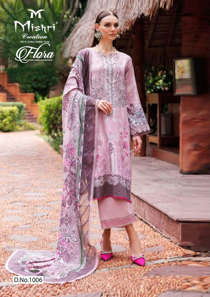 Mishri Creation Flora Vol 1 Lawn Cotton Karachi Printed  Sawar Kameez