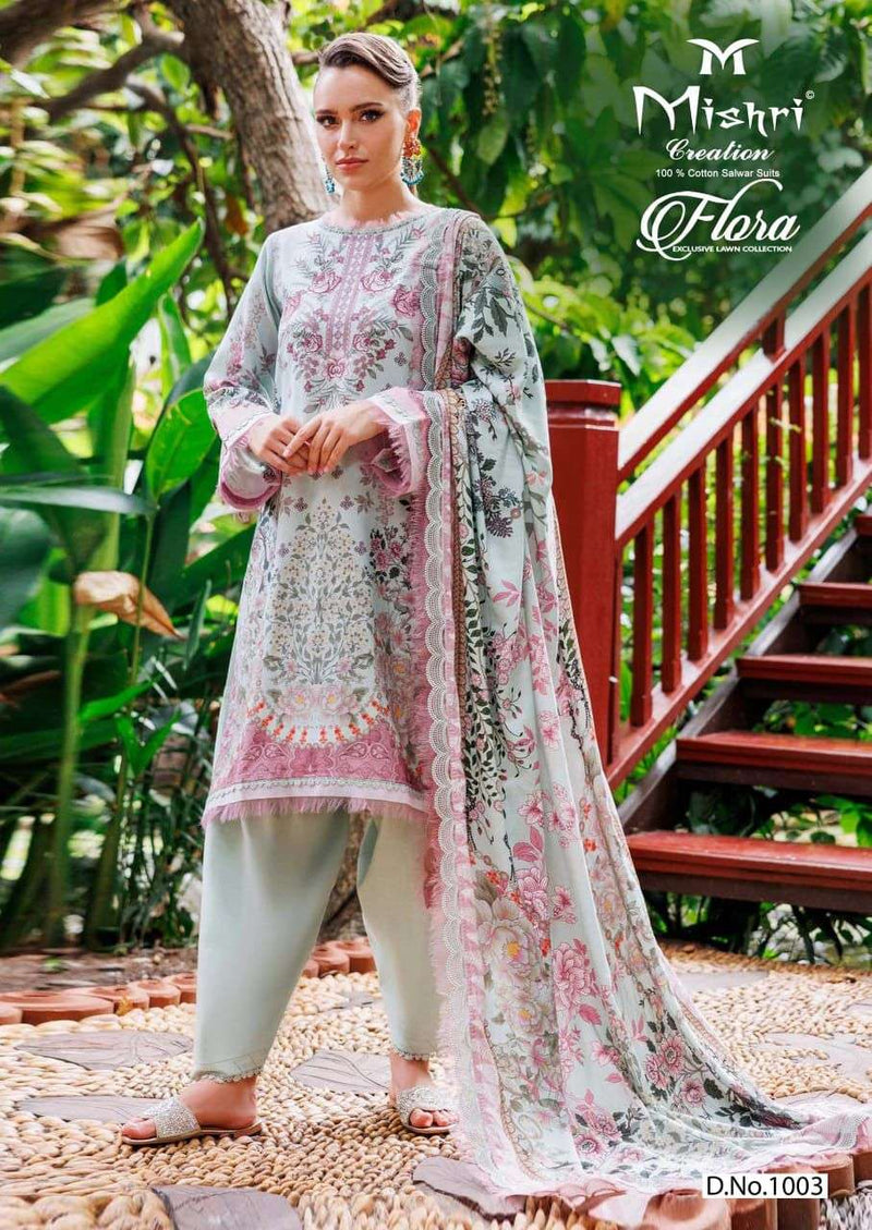 Mishri Creation Flora Vol 1 Lawn Cotton Printed Dailywear Salwar Suit