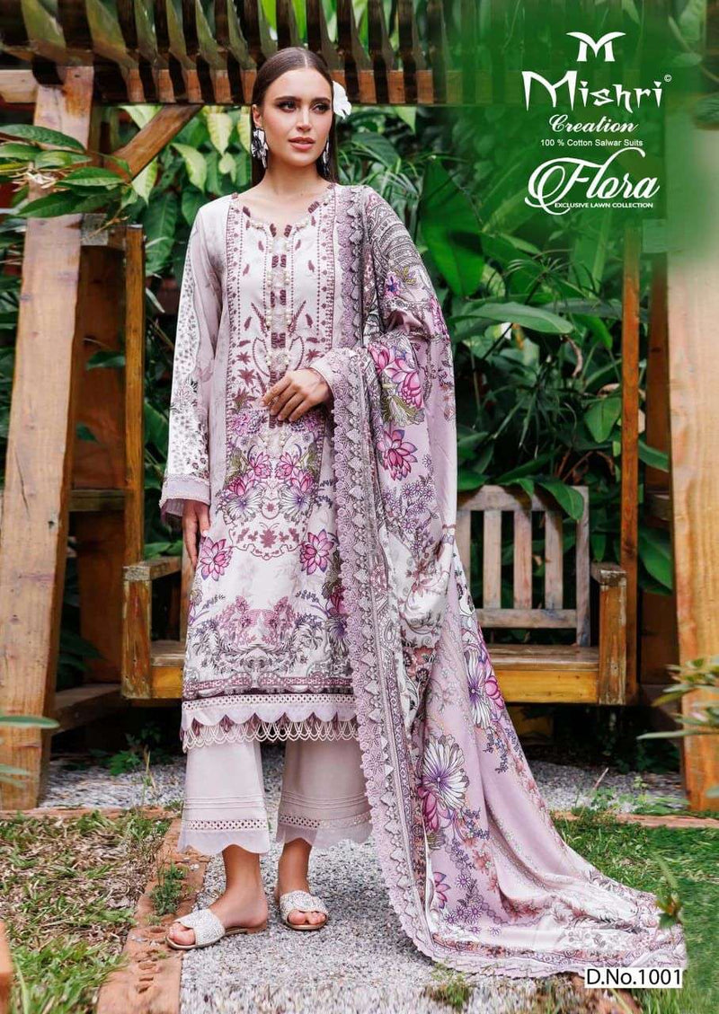 Mishri Creation Flora Vol 1 Lawn Cotton Printed Dailywear Salwar Suit