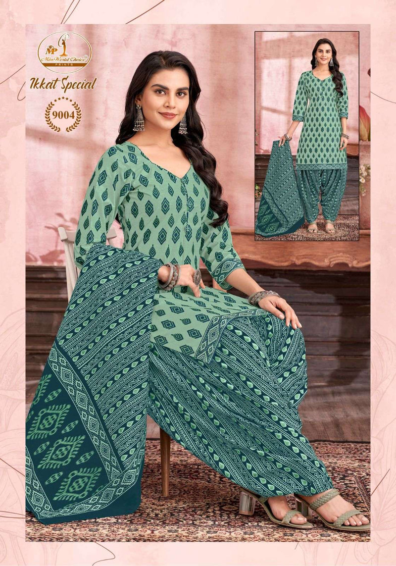 Miss World Ikkat Special Vol 9 Pure Cotton Printed Dailywear Salwar Suit