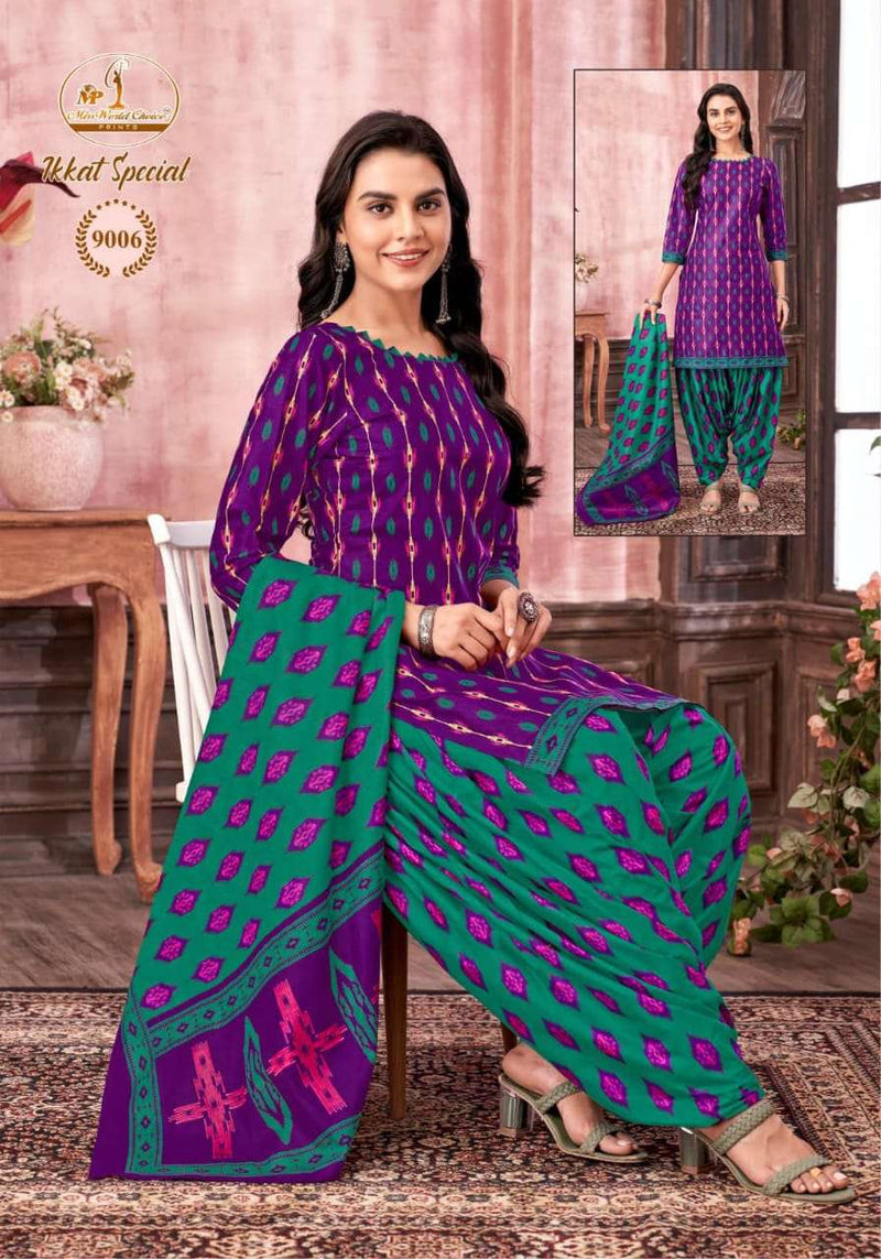 Miss World Ikkat Special Vol 9 Pure Cotton Printed Dailywear Salwar Suit