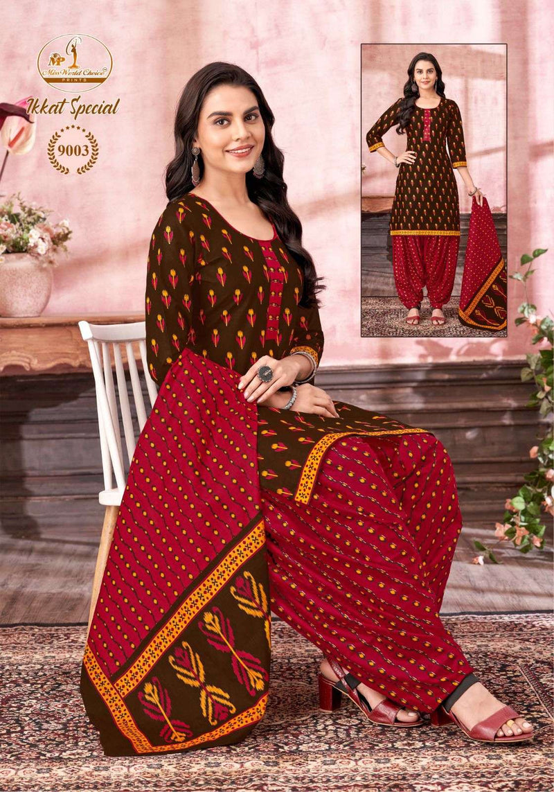 Miss World Ikkat Special Vol 9 Pure Cotton Printed Dailywear Salwar Suit