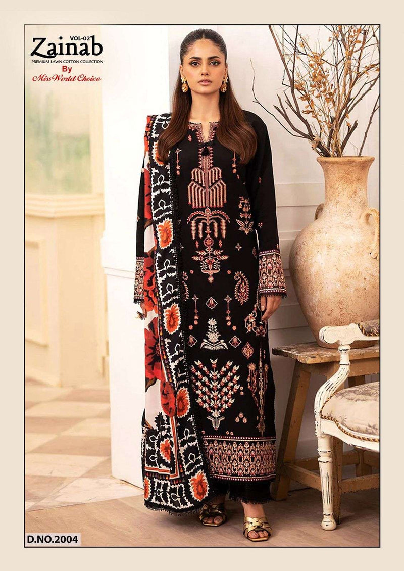 Missworld Choice Zainab Vol 2 Premium Heavy Lawn Cotton Printed Salwar Suit