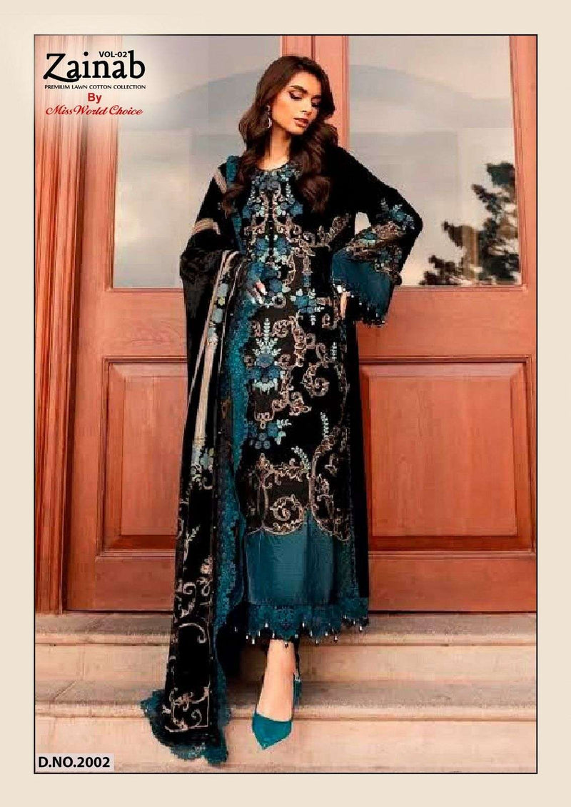 Missworld Choice Zainab Vol 2 Premium Heavy Lawn Cotton Printed Salwar Suit