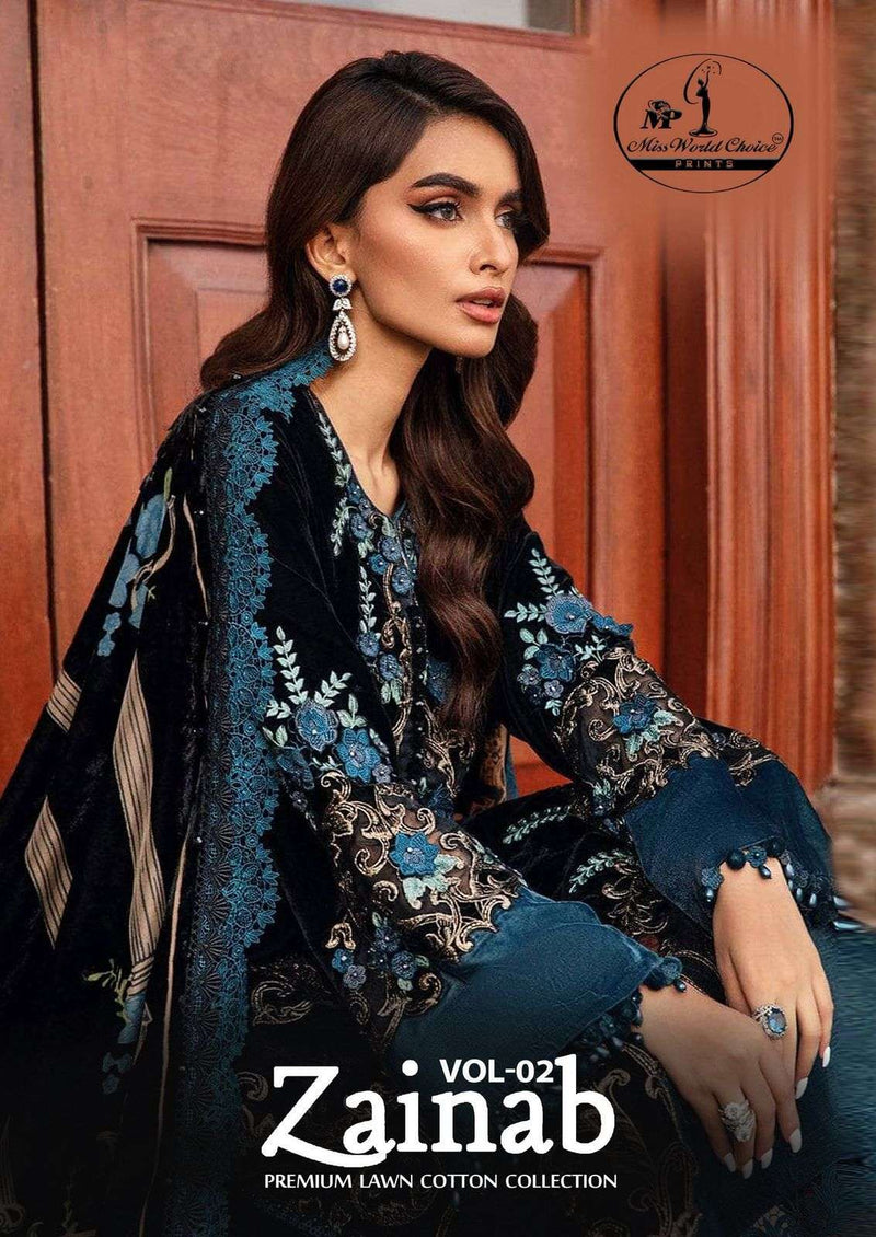 Missworld Choice Zainab Vol 2 Premium Heavy Lawn Cotton Printed Salwar Suit