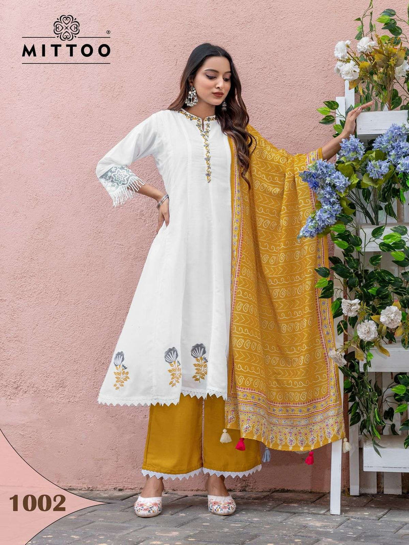 Mittoo Baarati Vichitra Silk Handwork Embroidered Kurti