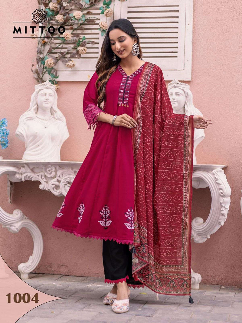 Mittoo Baarati Vichitra Silk Handwork Embroidered Kurti