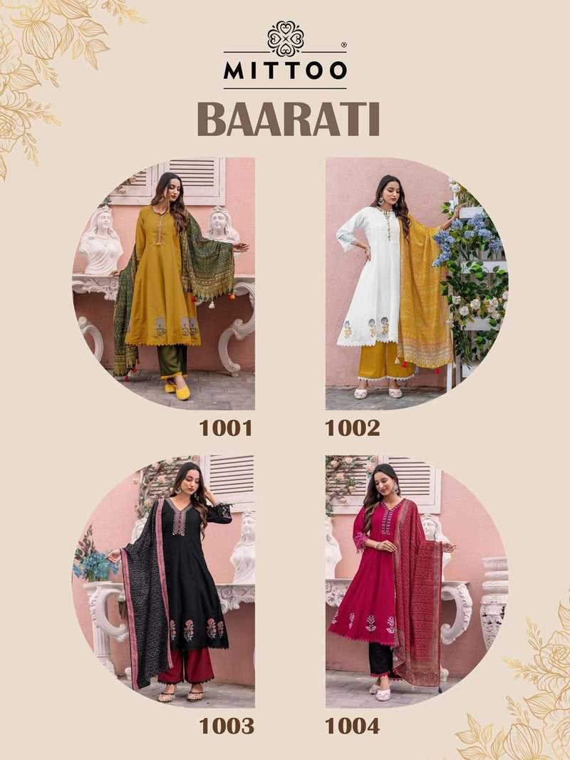 Mittoo Baarati Vichitra Silk Handwork Embroidered Kurti