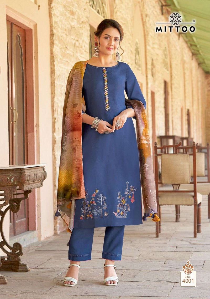 Mittoo Rivayat Viscose Fancy Designer Combo Set Partywear Kurti