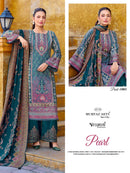 Mumtaz Arts Pearls Pure Viscose Pashmina Khatli Work Embroidered Salwar Kameez