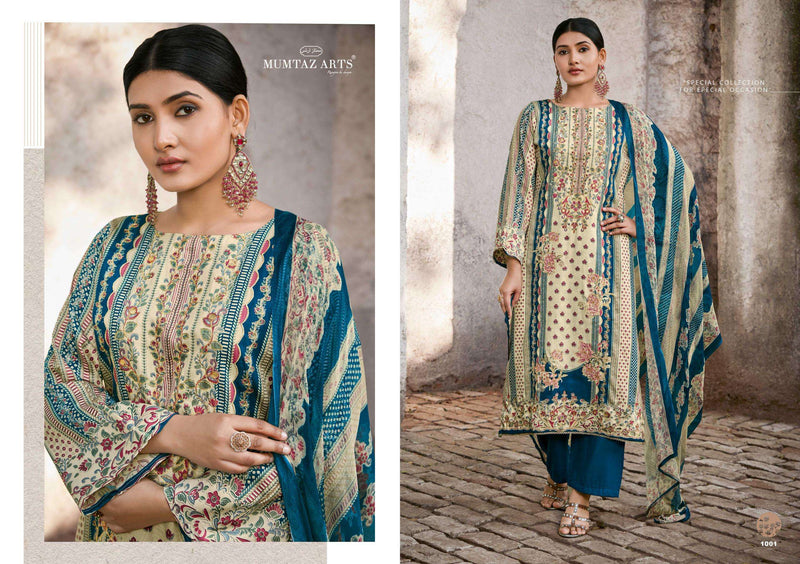 Mumtaz Arts Shehzaadi Jam Satin Handwork Embroidered Salwar Suit