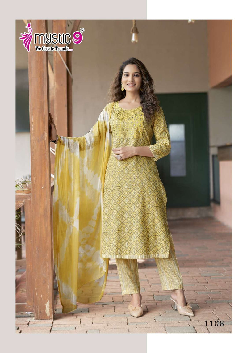 Mystic Shagun Vol 11 Premium Rayon Foil Print Embroidery Work Kurti