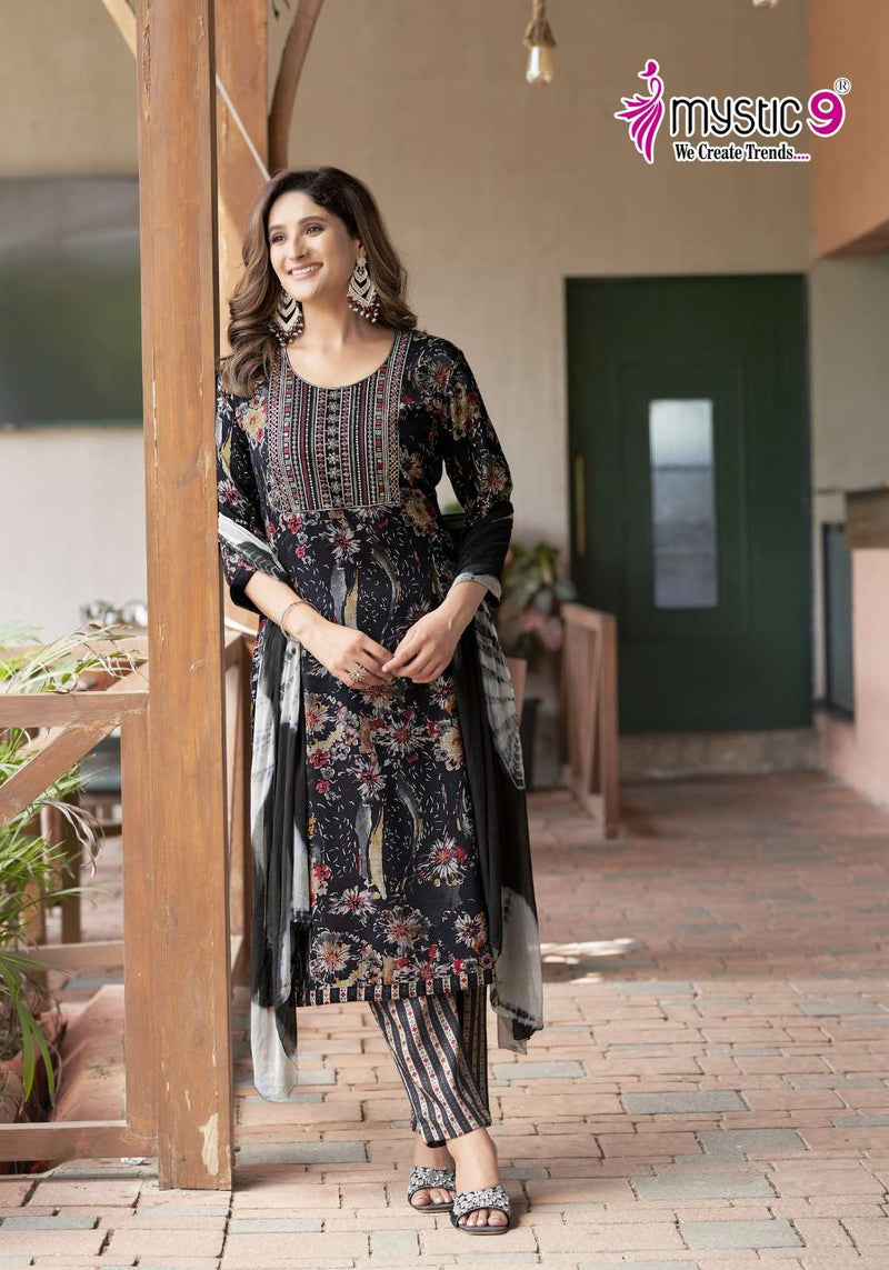 Mystic Shagun Vol 11 Premium Rayon Foil Print Embroidery Work Kurti