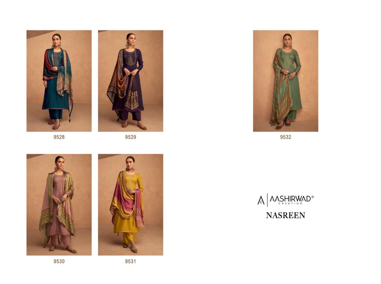 Aashirwad Creation Nasreen Silk Fancy Designer Partywear Salwar Kameez