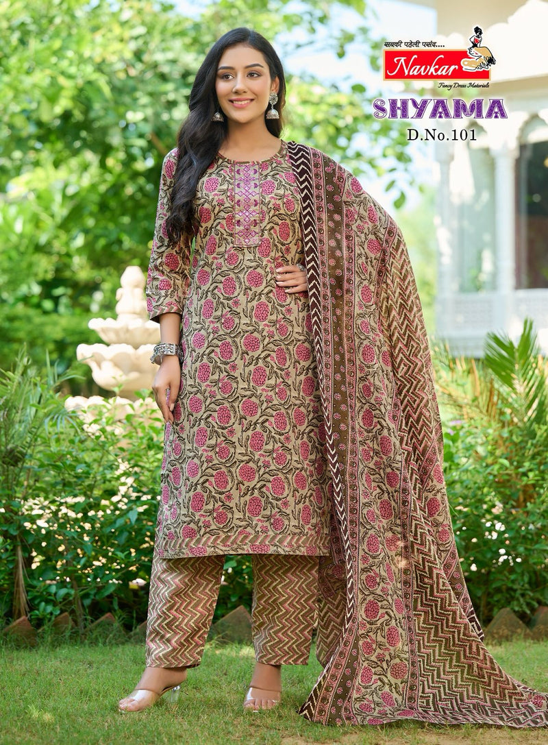 Navkar Shyama Vol 1 Cotton Printed Fancy Wear Kurti Collection