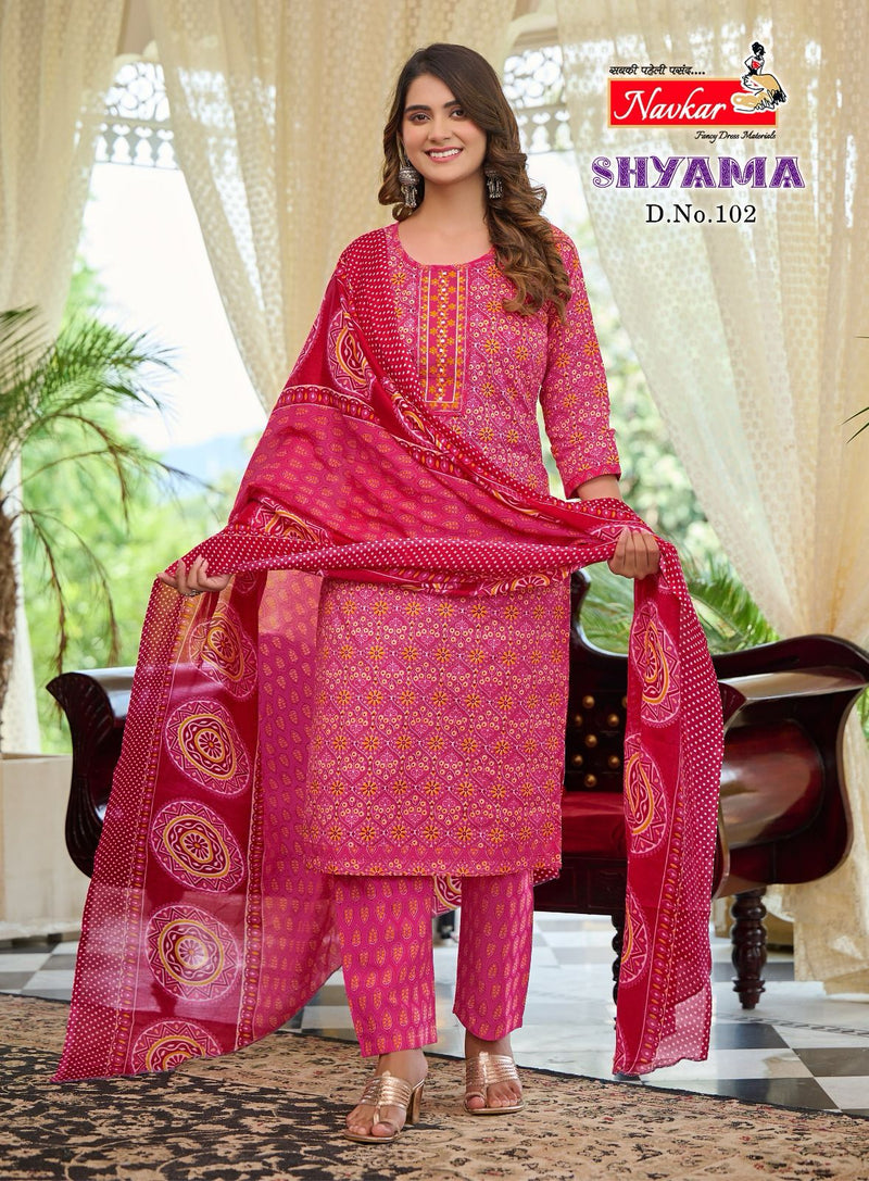 Navkar Shyama Vol 1 Cotton Printed Fancy Wear Kurti Collection