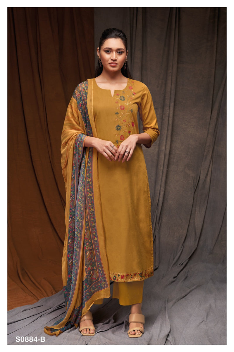 Ganga Nazaria 884 Cotton Beautiful Hand Work Designer Traditional Suits