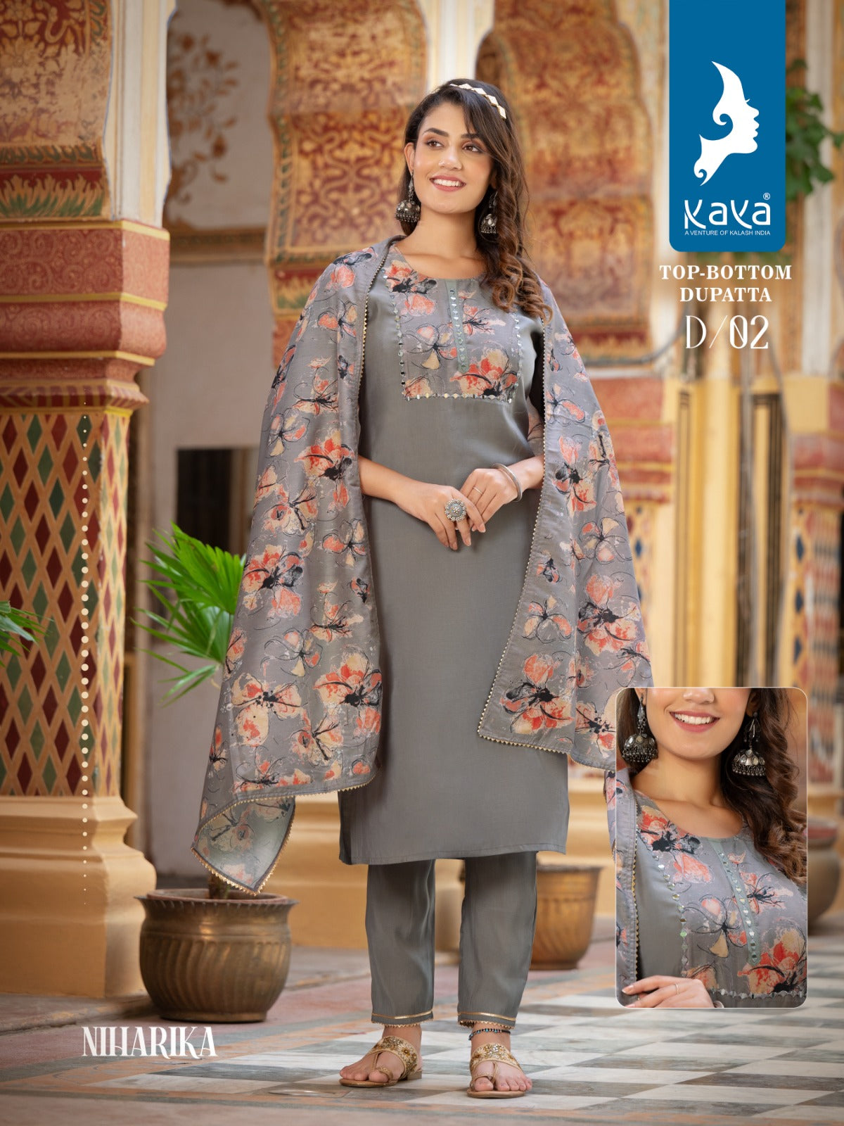 Kaya Creation Niharika Fancy Roman Silk Kurtis With Bottom