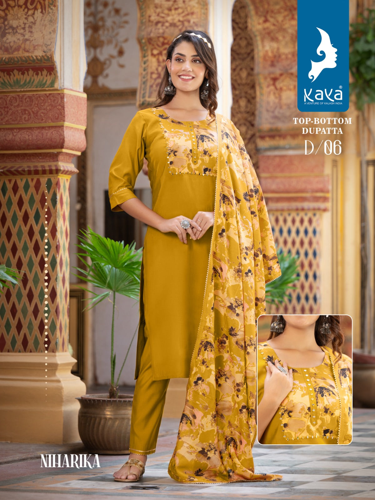 Kaya Creation Niharika Fancy Roman Silk Kurtis With Bottom