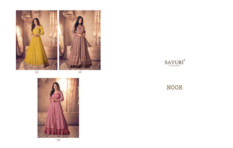 Sayuri Designer Noor Real Georgette With Heavy Elegant Designer Ready Made Suits