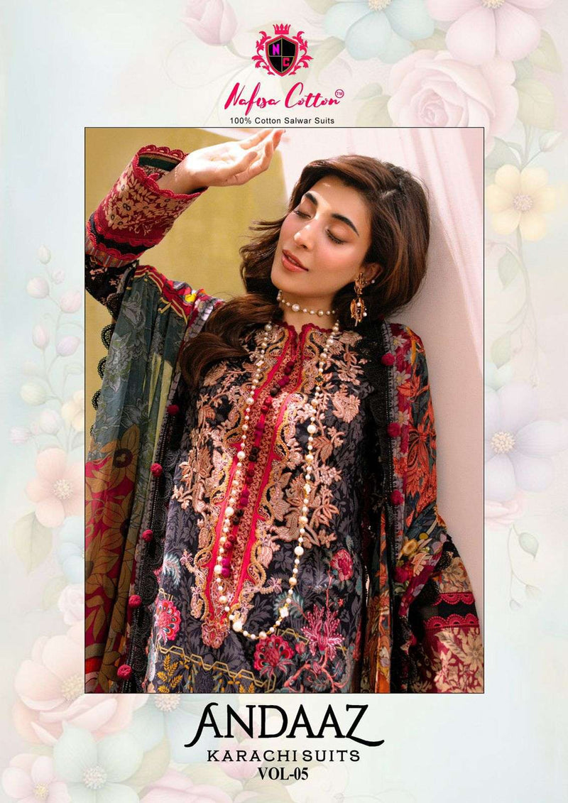 Nafisa Cotton Andaaz Karachi Suits Vol 5  Cotton Digital Style Print Salwar Suit