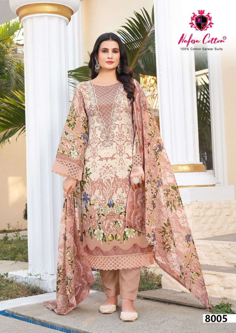 Nafisa Cotton Esra Vol 8 Pure Cotton Digital Print Salwar Kameez