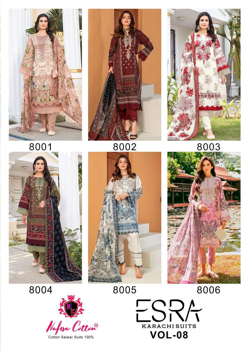 Nafisa Cotton Esra Vol 8 Pure Cotton Digital Print Salwar Kameez