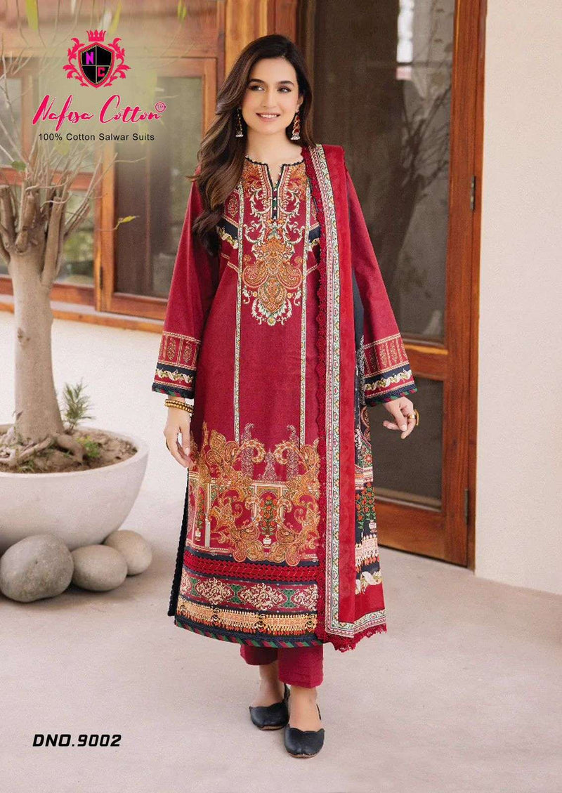 Nafisa Cotton Faiza Karachi Queen Vol 9 Pure Cotton Printed Salwar Suit