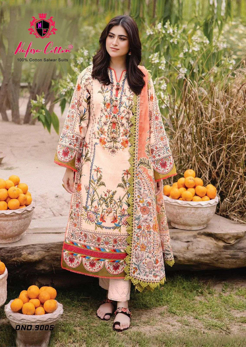 Nafisa Cotton Faiza Karachi Queen Vol 9 Pure Cotton Printed Salwar Suit