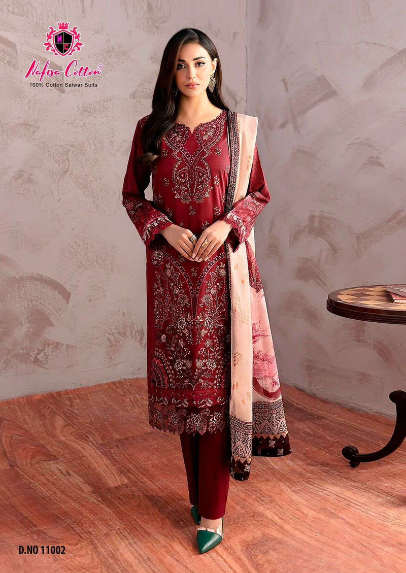 Nafisa Cotton Safina Karachi Suits Vol 11 Soft Cotton Digital Print Salwar Suit