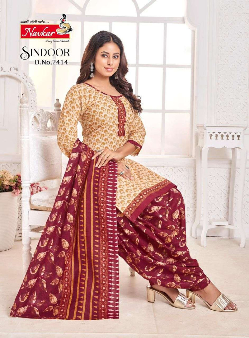 Navkar Sindoor Vol 24 Cotton Printed Digital Embroidery Designer Patiyala Salwar Suit