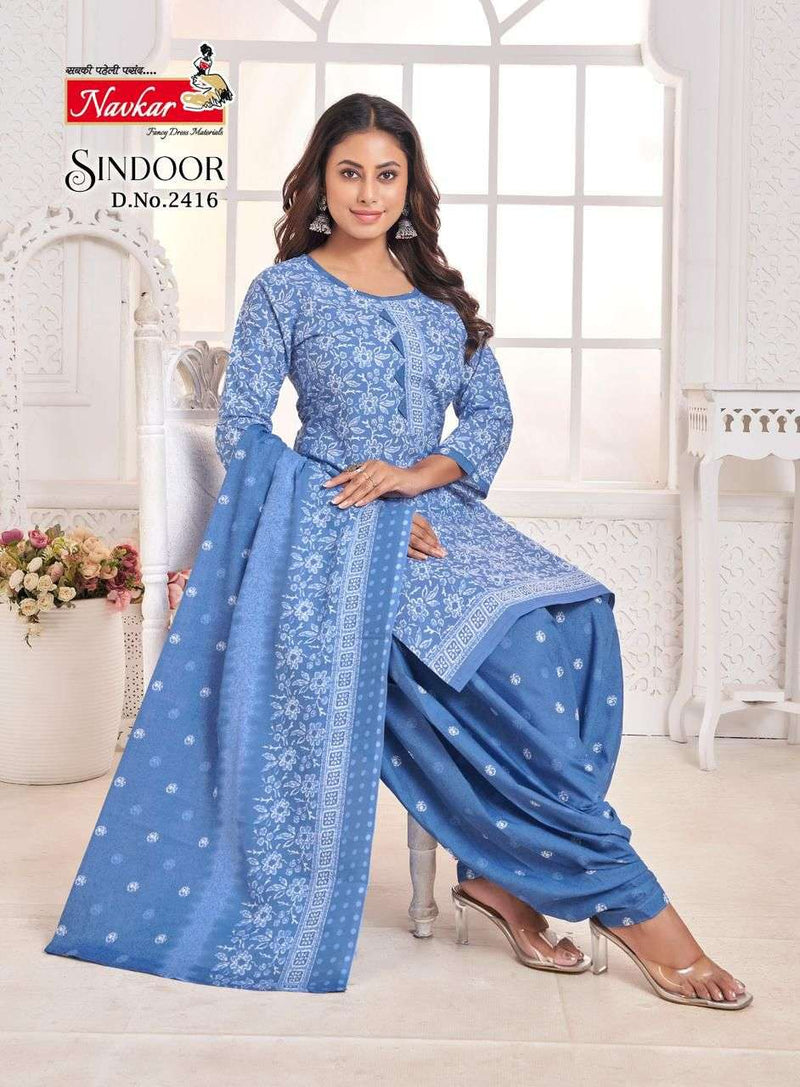 Navkar Sindoor Vol 24 Cotton Printed Digital Embroidery Designer Patiyala Salwar Suit