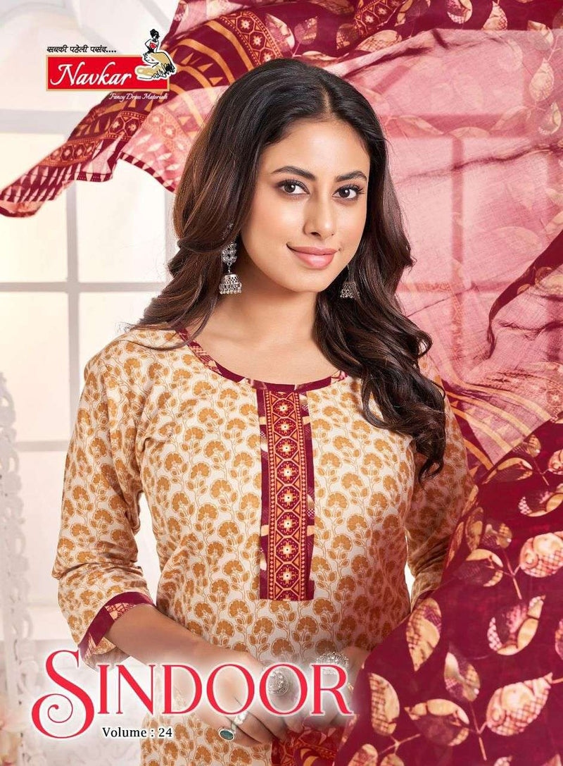 Navkar Sindoor Vol 24 Cotton Printed Digital Embroidery Designer Patiyala Salwar Suit